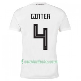 Camisolas de Futebol Alemanha Ginter 4 Equipamento Principal Copa do Mundo 2018 Manga Curta